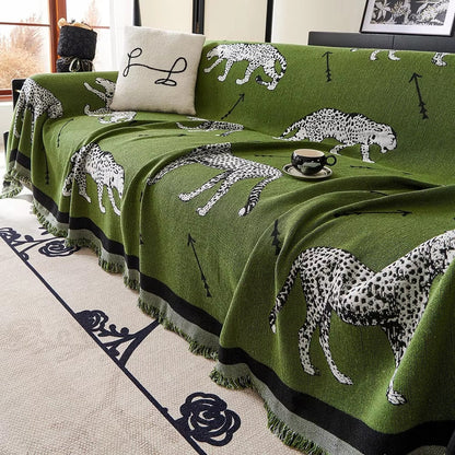 Chantesse Panda Leopard Print Sofa Bezug