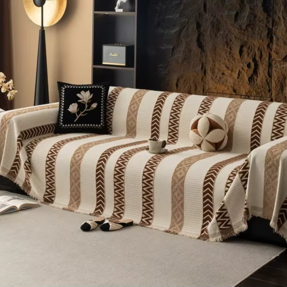 Chevron-Muster Chenille Sofa Abdeckung
