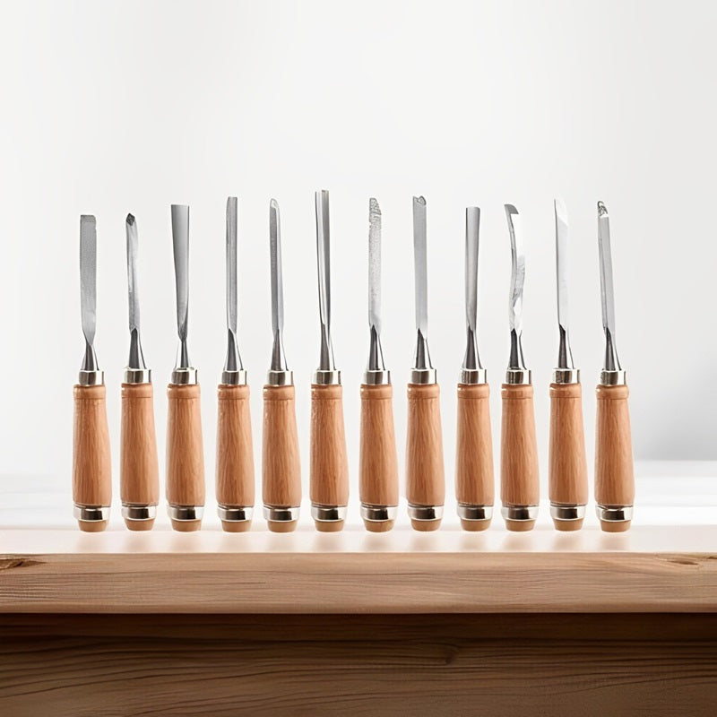 12 Stück Holzschnittmeißel Set