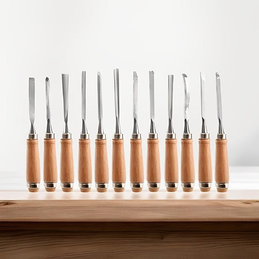 12 Stück Holzschnittmeißel Set