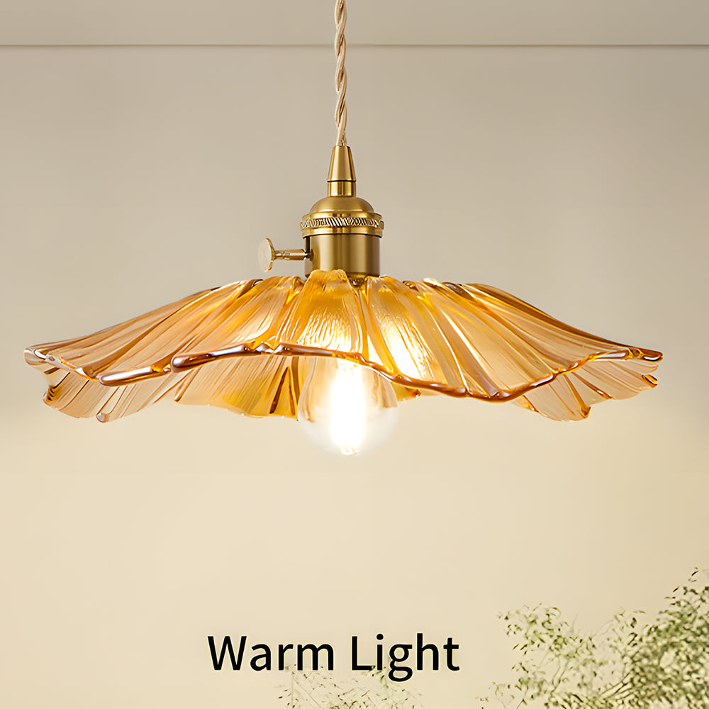 Vintage Florale Glas Pendelleuchte für das Esszimmer - Elegantes Retro-Design zur Beleuchtung Ihres Raumes