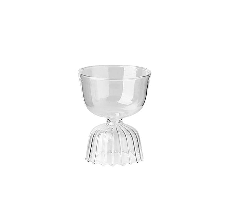 Cocktailgläser – Kristallglas mit gewelltem Fuß – Spülmaschinengeeignet