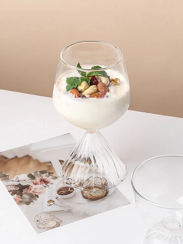 Cocktailgläser – Kristallglas mit gewelltem Fuß – Spülmaschinengeeignet