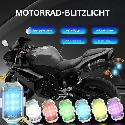 Wiederaufladbares kabelloses LED-Motorrücklicht mit Fernbedienung für Brems- und Warnsignale