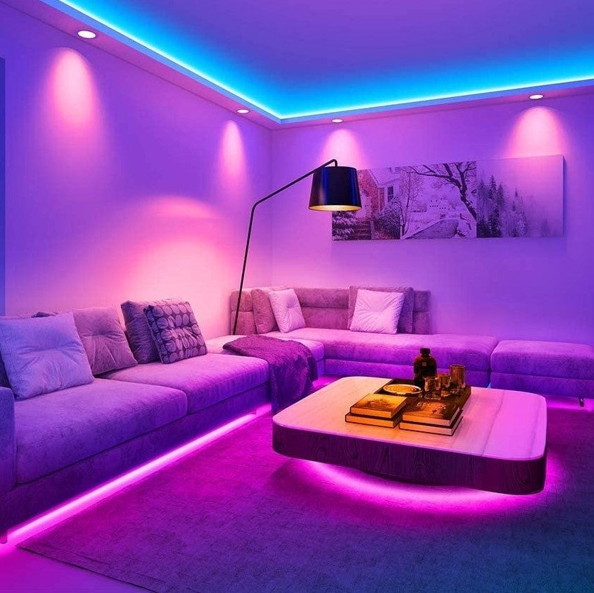 Lebendige RGB LED Streifenlichter - Bluetooth anpassbarer Farbwechsel-Lichtstreifen für die Wohnkultur