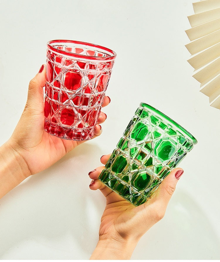 Colorful Glass – Elegantes Karomuster – Hitzebeständig & Spülmaschinenfest