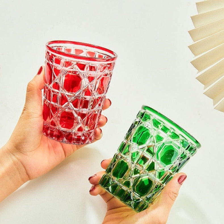 Colorful Glass – Elegantes Karomuster – Hitzebeständig & Spülmaschinenfest