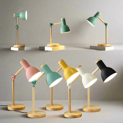Royallure Holz Nordic Tischlampe - Verstellbar, Minimalistisches Design, E26/E27 Fassung