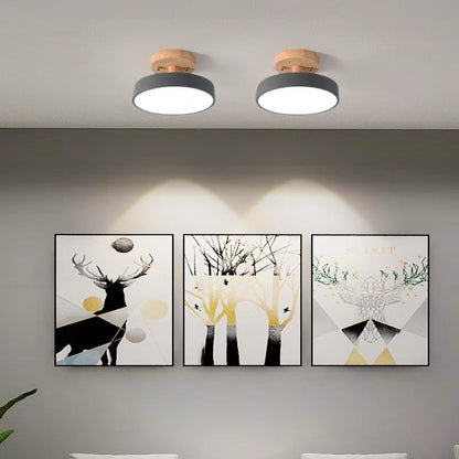 LED Deckenleuchte Holz Flush Mount Leuchte