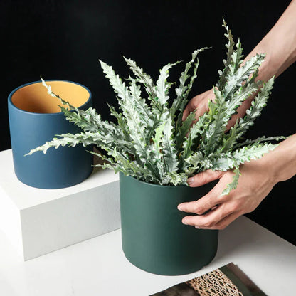 VividSphere – Luxus Rund Keramik Blumentopf mit Hand-Glasiertem Eleganz