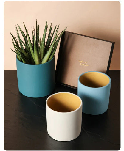 VividSphere – Luxus Rund Keramik Blumentopf mit Hand-Glasiertem Eleganz