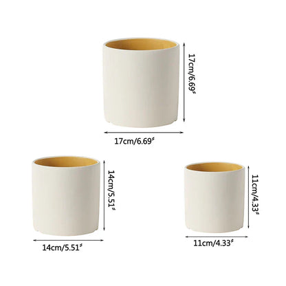 VividSphere – Luxus Rund Keramik Blumentopf mit Hand-Glasiertem Eleganz
