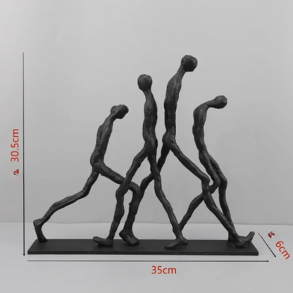 Abstrakte Gusseisenfiguren