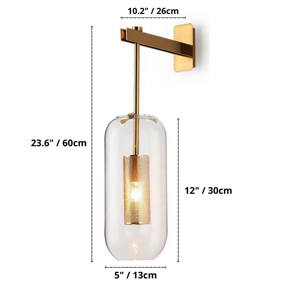 Otis - Moderne Glas Wandlampe