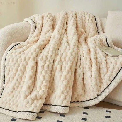Dicke Korallenfleece-Wurfdecke – weich, warm und wendbar für den Innen- und Außenbereich, erhältlich in verschiedenen Größen
