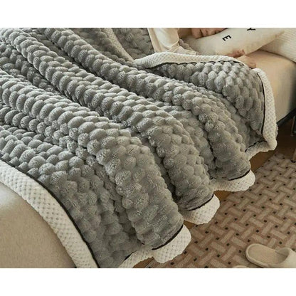 Dicke Korallenfleece-Wurfdecke – weich, warm und wendbar für den Innen- und Außenbereich, erhältlich in verschiedenen Größen