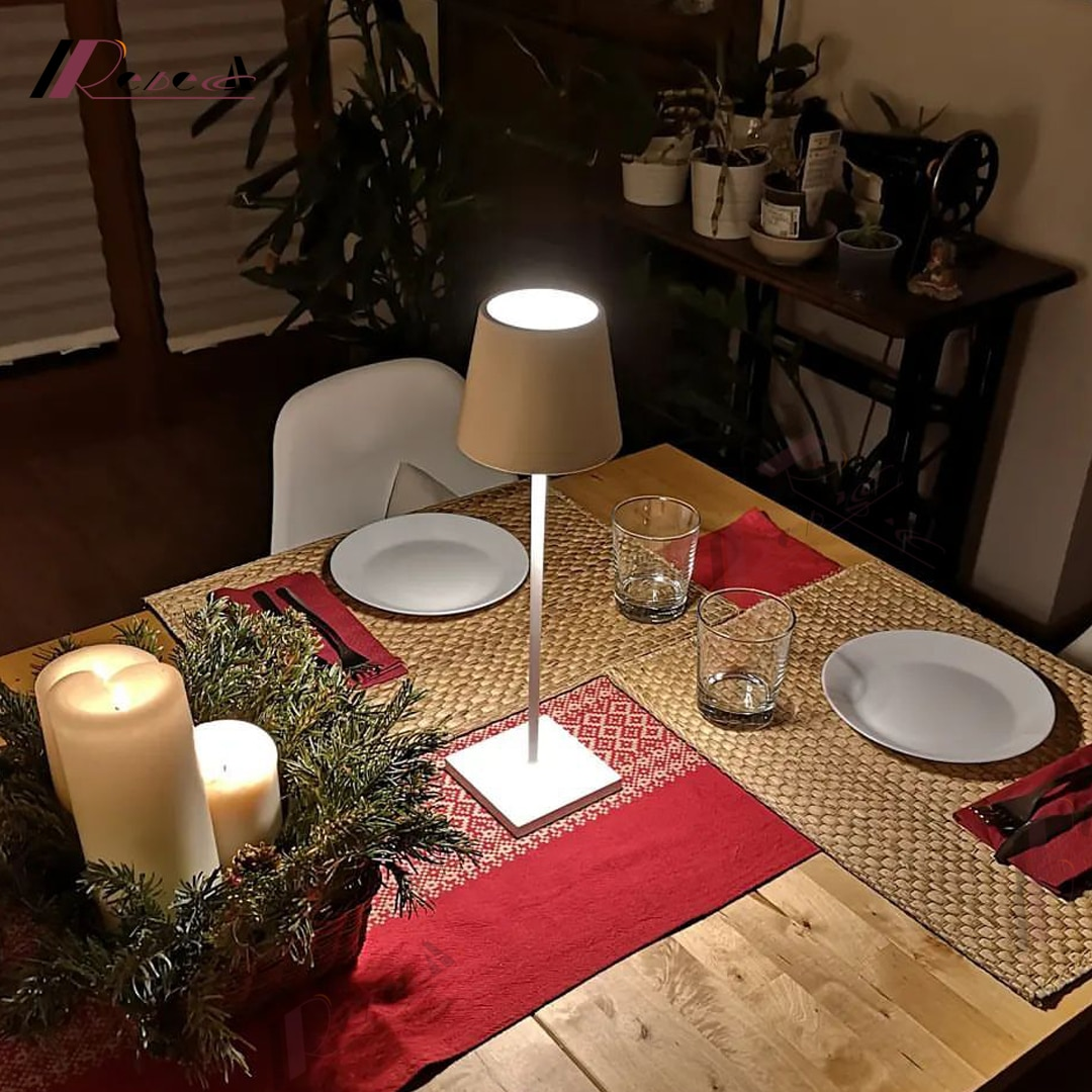 LumiFlex – Luxuriöse kabellose Tischlampe mit einstellbarer Beleuchtung