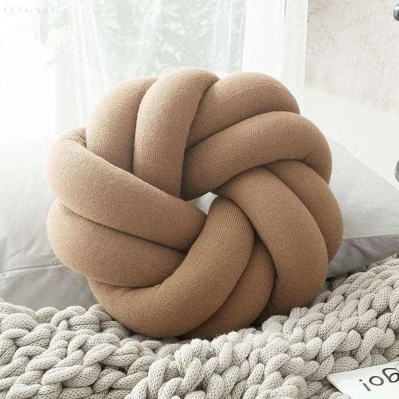 Baumwollknoten Kissen – Handgeknüpfter Polster für stilvollen Komfort und Unterstützung, 25-30 cm