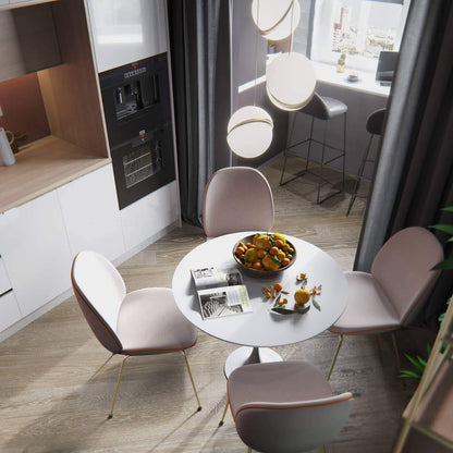 Suspension Halbmond aus Acryl und Messing - Moderne und elegante LED-Beleuchtung