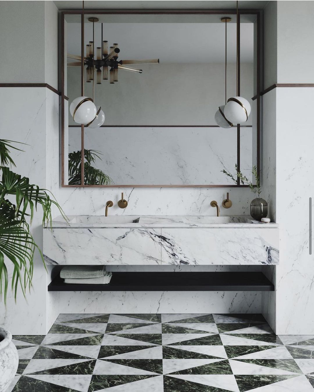 Suspension Halbmond aus Acryl und Messing - Moderne und elegante LED-Beleuchtung