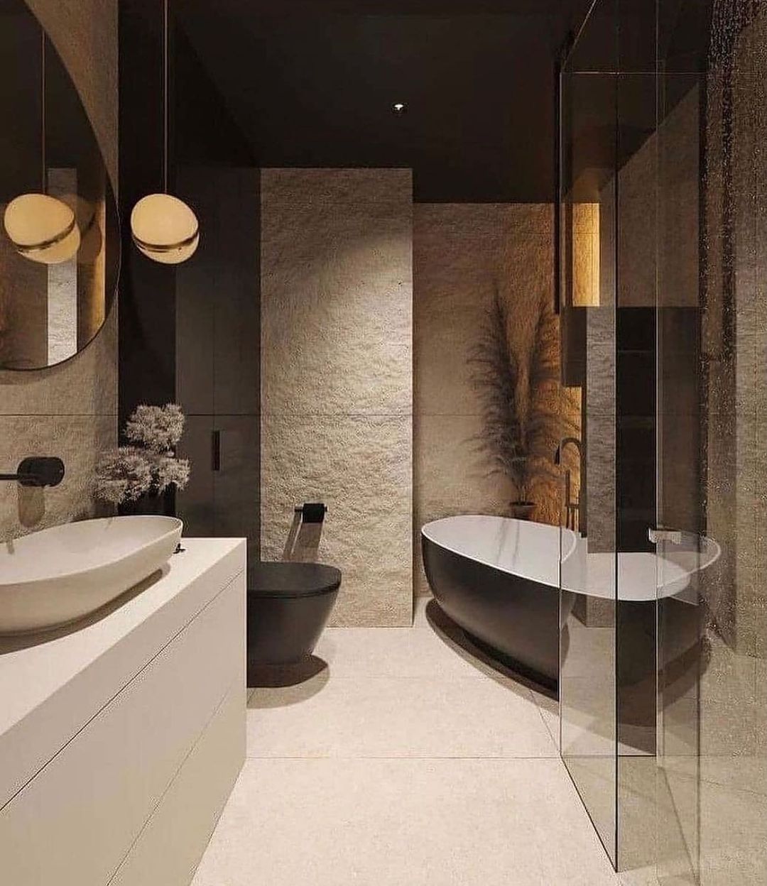 Suspension Halbmond aus Acryl und Messing - Moderne und elegante LED-Beleuchtung