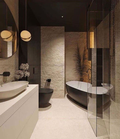 Suspension Halbmond aus Acryl und Messing - Moderne und elegante LED-Beleuchtung