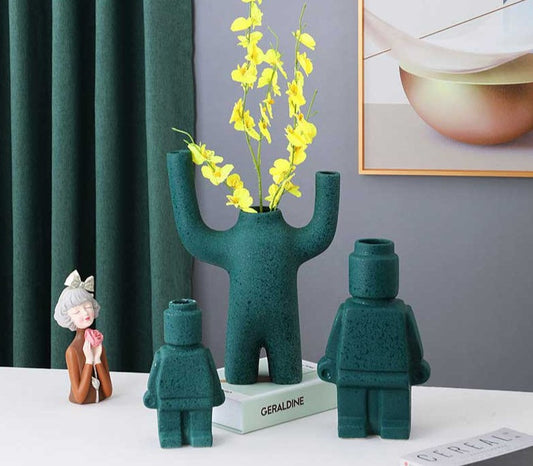 Vase Figur Figurine Ludique - Design Körper Lego