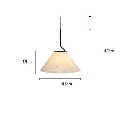 Aufhängung Nordic Plissée Creme – Elegantes skandinavisches Design aus LED-Stoff