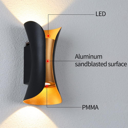 Außen LED-Wandlicht Aluminium wasserdicht