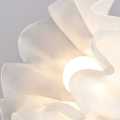 Deckenleuchte mit floralem Glas-Schirm-Design