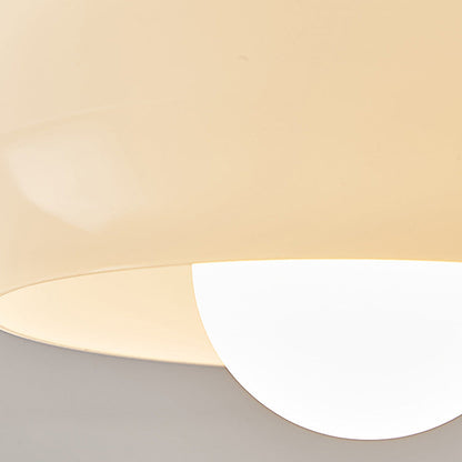 Glas Deckenleuchte mit Holz für Flur