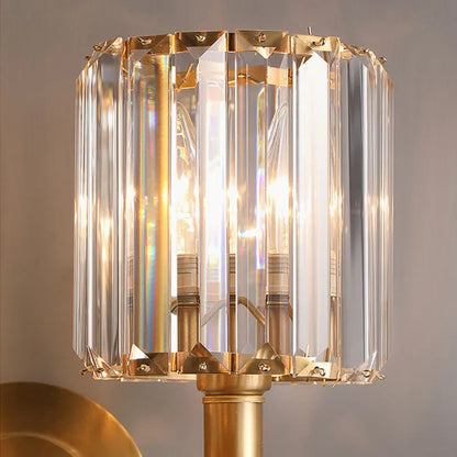 Garduru Vintage Kristall Wandleuchte | Elegantes Design | Kristallglas | Wandlampe für Wohnzimmer | Deko für Zuhause