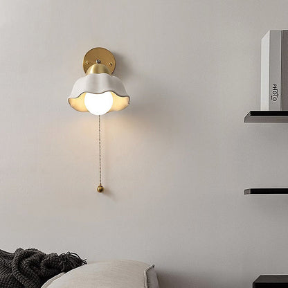 Wandlampe Weiße Blume Retro Französisch - Elegante Beleuchtung