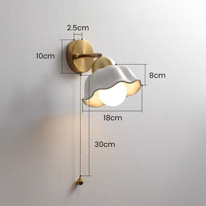 Wandlampe Weiße Blume Retro Französisch - Elegante Beleuchtung