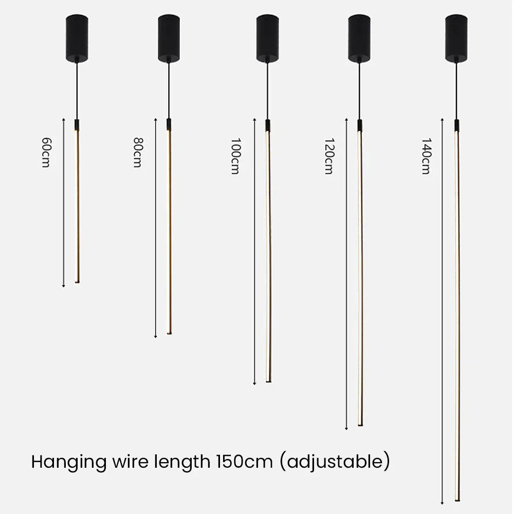 Suspension LED Lange Minimalistisch aus Aluminium – Moderne und Elegante Lampe