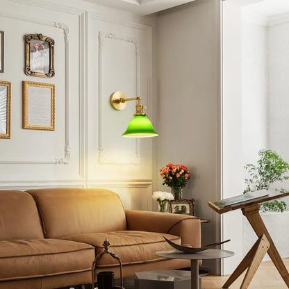Vintage Wandbeleuchtung Grün – Klassisches Design und Verstellbarer Arm