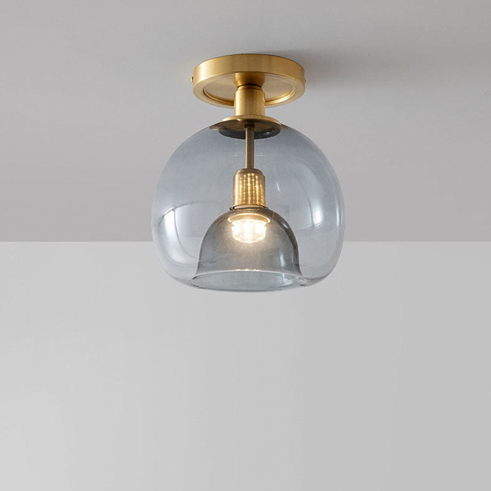 Garduru - Moderne Graue Glas-Deckenlampe für Stilvolle