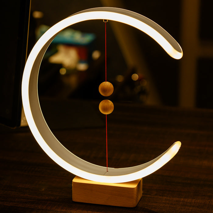 Magnetlampe - Moderne Wandapplique mit einzigartigem Magnetismus, innovatives Design mit Holzfuß