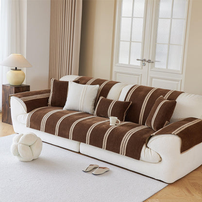 Moderner Streifen Sofa Mat Couchbezug