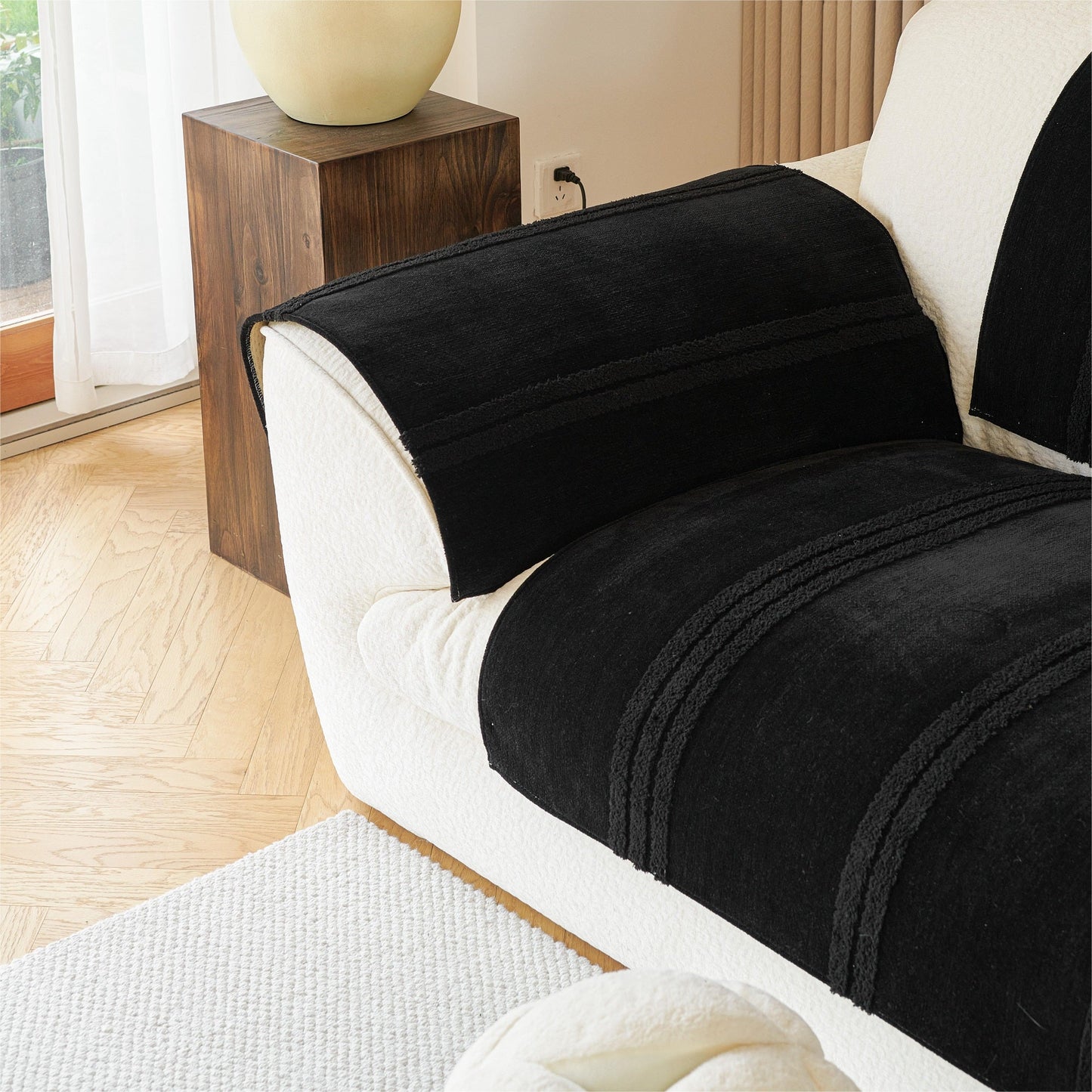 Moderner Streifen Sofa Mat Couchbezug