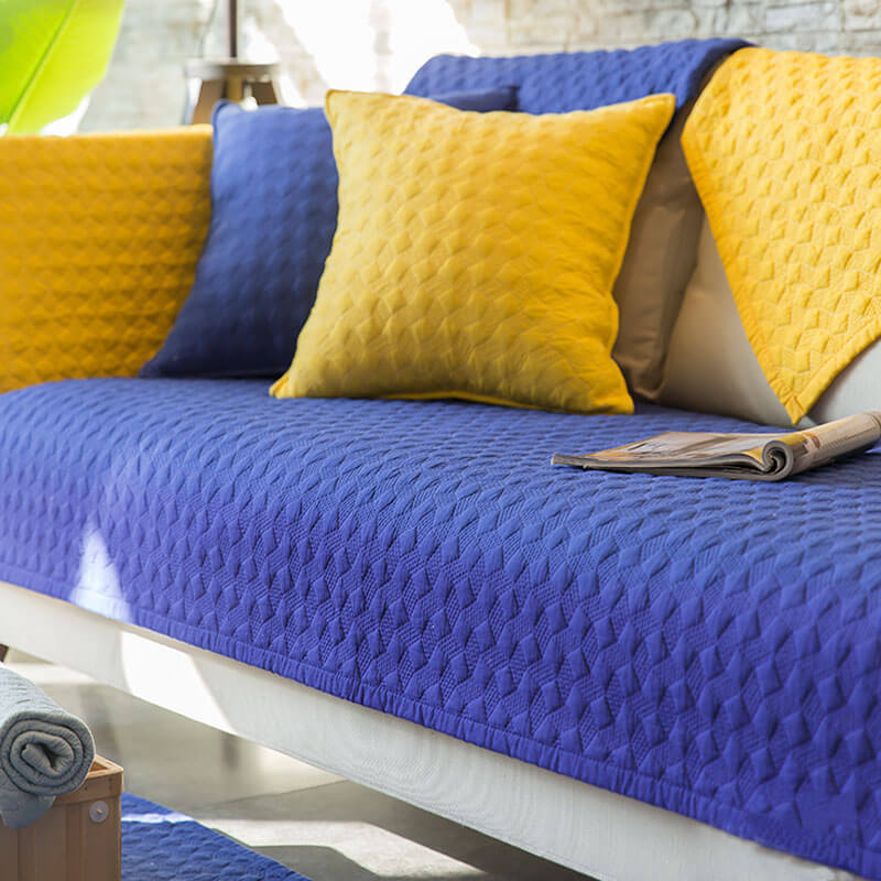 Baumwollgepolsterte Ecksofaüberzüge, Möbelprotektor Rutschfeste Sofaüberzüge