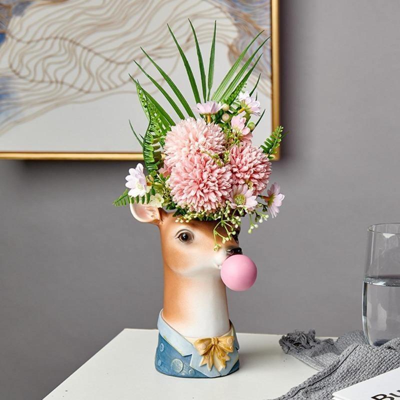 Garduru Tierische Deko-Vase | Kreative Blumenvase mit Charakter