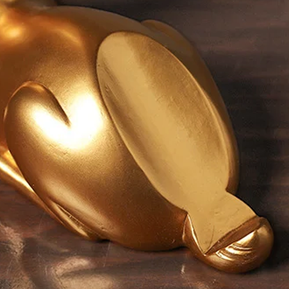 Dekoratives Weinregal mit Hirschmotiv – In edlem Gold-Finish