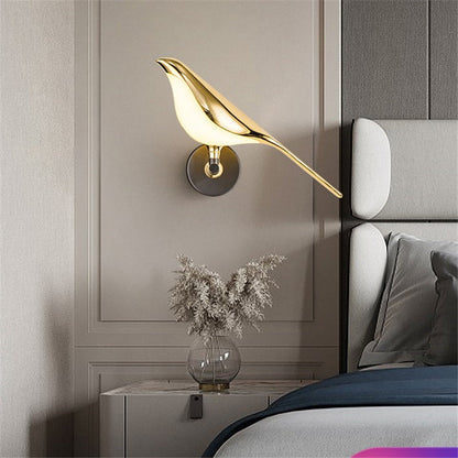 Garduru Elegante Goldene Vogel Wandlampe