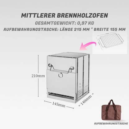 Tragbarer Tisch Holzofen Camping - Falfbar, Grill