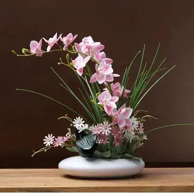 Dove Keramikvase mit Orchidee