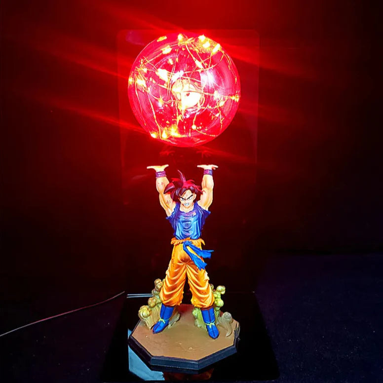 Dragon Ball Z Goku Lampe – Energie-Bomben LED Nachtlicht, DBZ Sammlerstück Figur