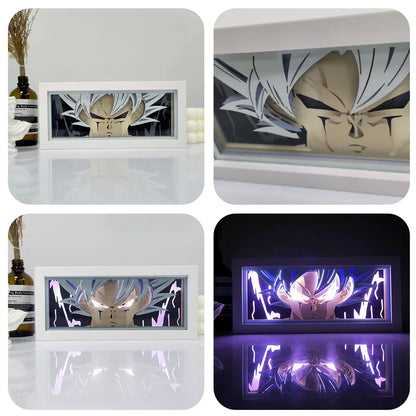Anime 3D LED Lichtbox – Dragon Ball-inspirierte Papierschnitt-Nachtlampe mit Fernbedienung