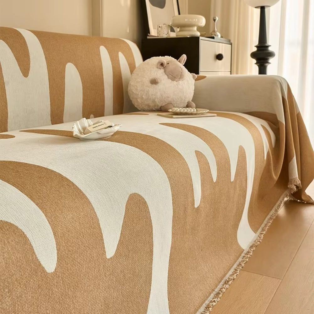 Tropfende Farbe Chenille Sofabezug