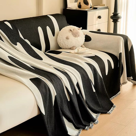 Tropfende Farbe Chenille Sofabezug